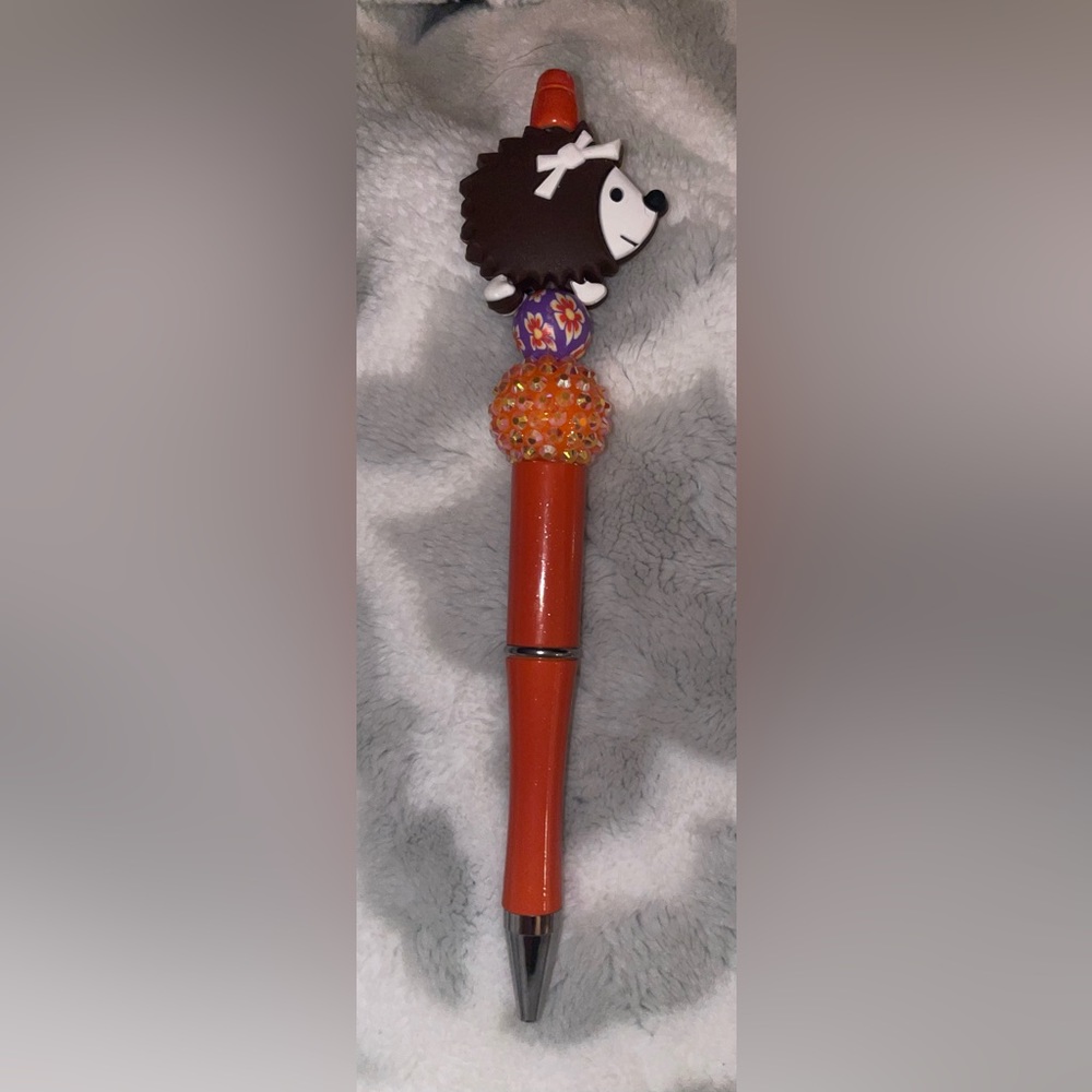 Cute Hedgehog Beaded Pen